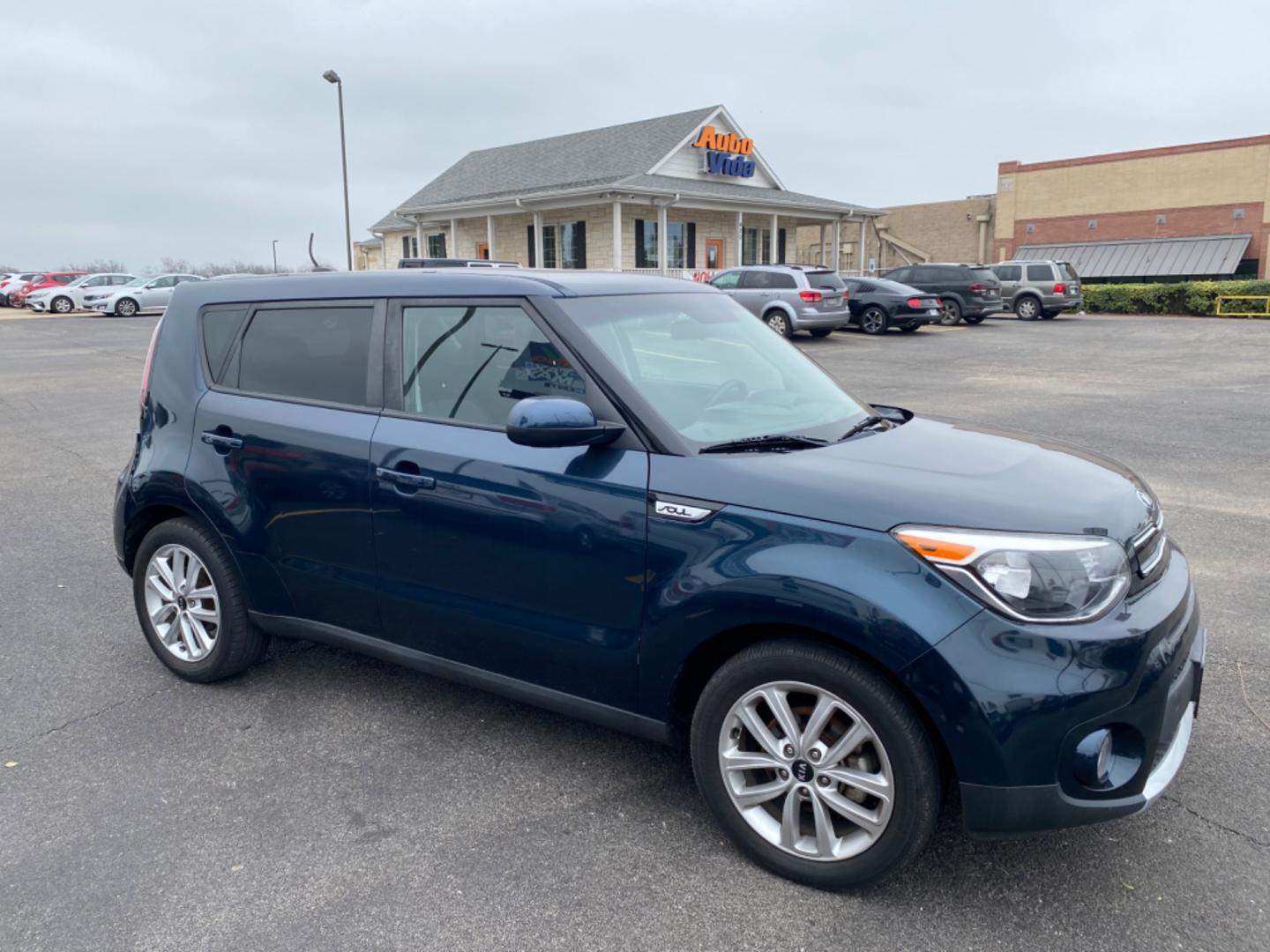 2018 BLUE Kia Soul + (KNDJP3A53J7) with an 2.0L L4 DOHC 16V engine, 6A transmission, located at 420 I-35E, Lancaster, TX, 75146, (469) 297-4144, 32.593929, -96.823685 - Photo#1